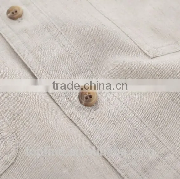 100% linen brand best-selling shirt fit short sleeve man shirt
