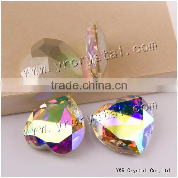 4827 Crystal Beads 28mm Siam Color Red Heart Shaped 8pcs rhinestone for crafts