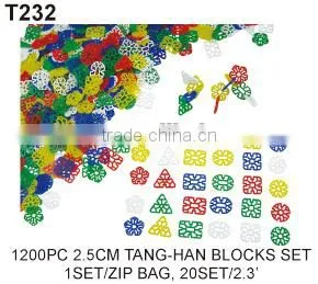500g 4.2cm Kids Brain Development Plastic Toy Flower Tang Han Building Blocks