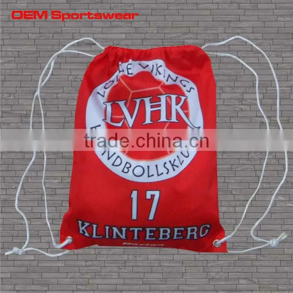 210D polyester sublimation sports drawstring bag