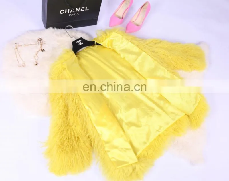new style mongolian lamb fur coat for women