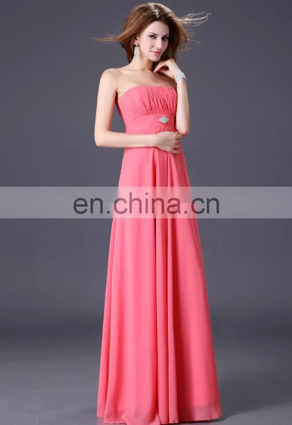 Grace Karin Sexy Strapless Backless Chiffon Long Bridesmaid Dresses CL3133-1