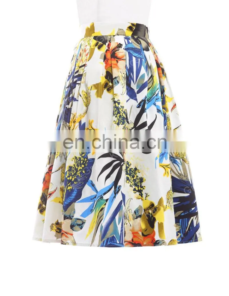 19 Colors ! Grace Karin Cheap Occident Short Retro Vintage Floral Print Cotton 50s Skirt CL6294-14#