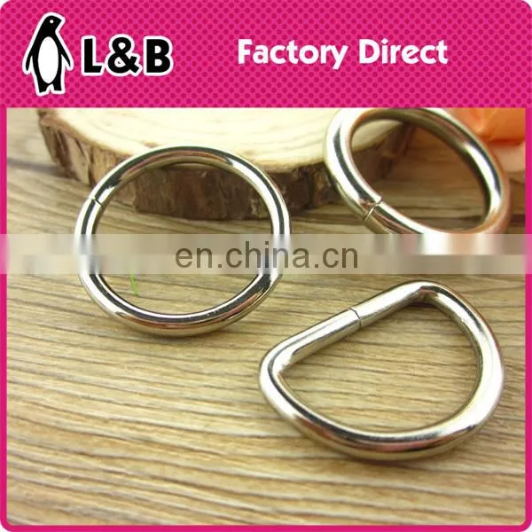 D round square rectangle metal bag buckle