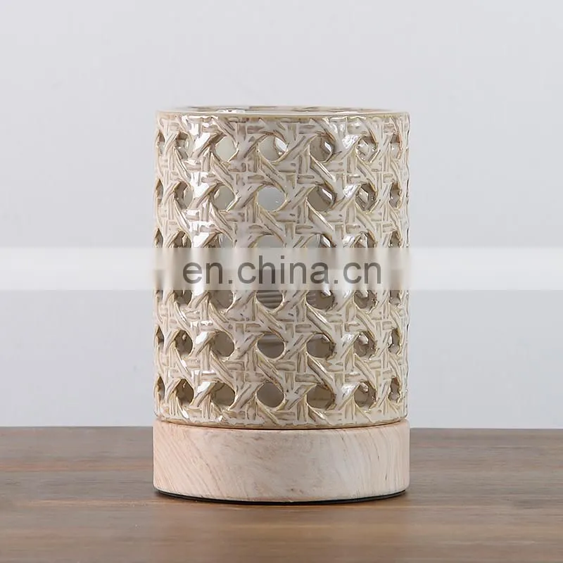 Nordic home decoration ceramic LED desk lamp for indoor room