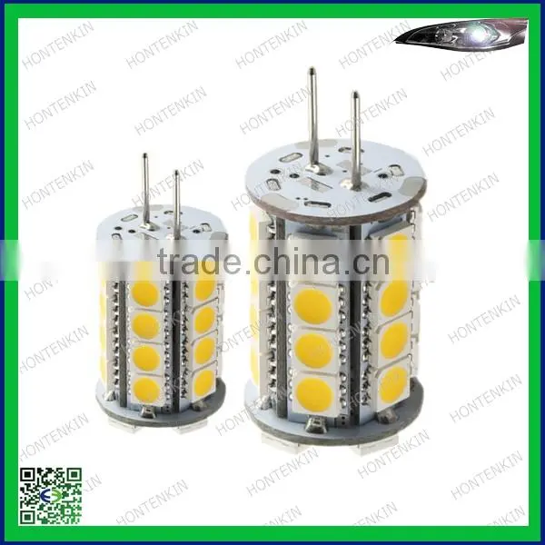 Bi-pin G4 Tower Type 30 LEDs SMD 5050 LED Bulbs Warm White 12V DC