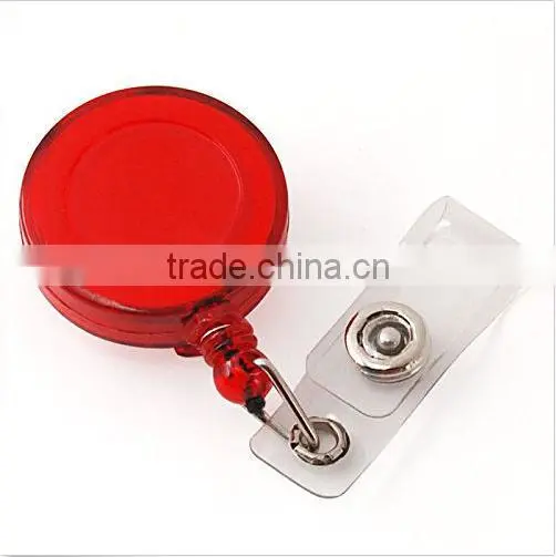 BADGE REEL - RETRACTABLE RECOIL YOYO SKI PASS ID CARD HOLDER KEY CHAIN CARABINER