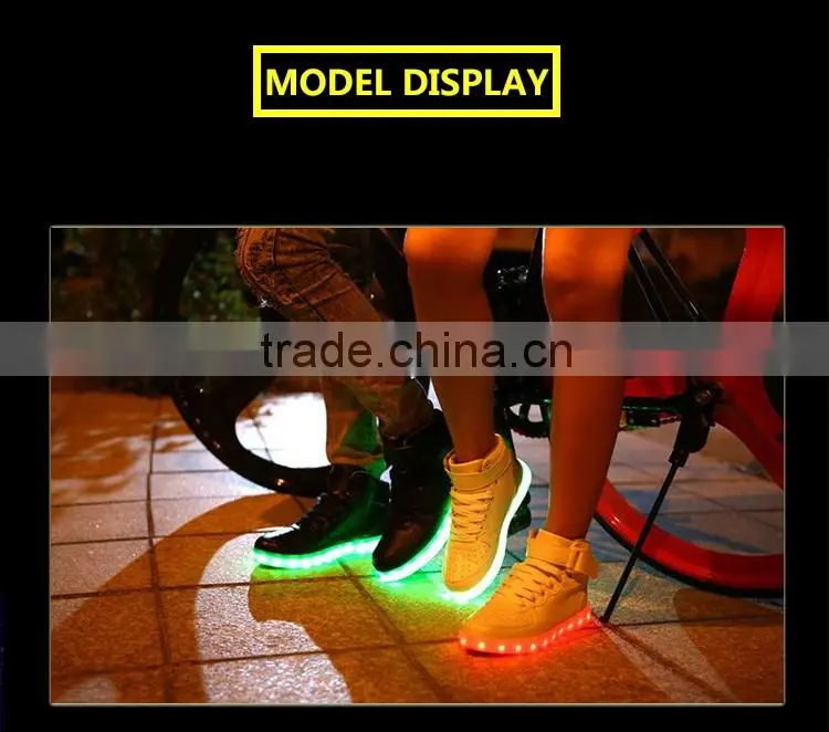 LED luminous shoes for adults and child with cheap price,USB Rechargeable Women's Led Shoes New Designs