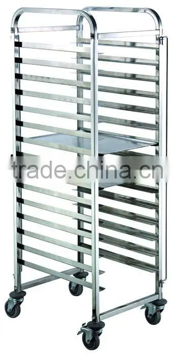 Factory supply stainless steel bakery bread cooling tray trolley cart