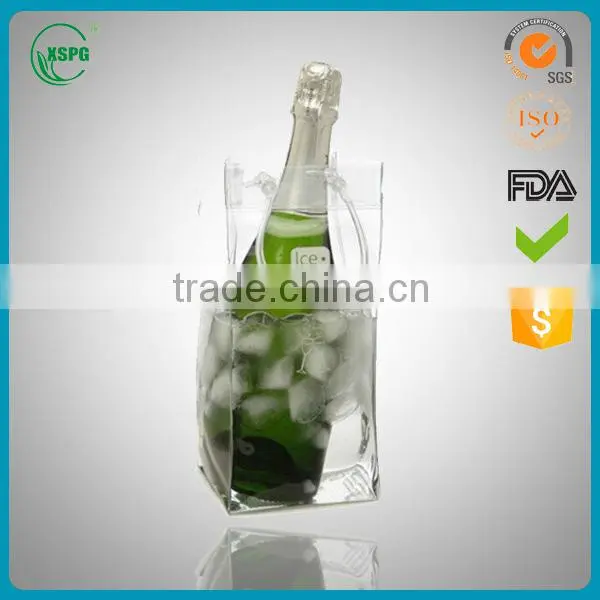 Transparent high quality PVC Wine Ice Bag