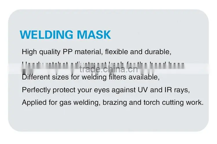 hard fibre vulcanized paper welding glass mask and red steel paper welding mask made in china WM064