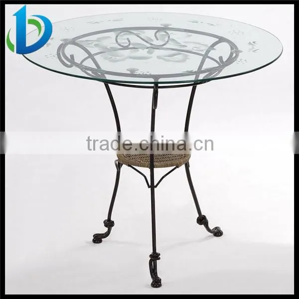 China manufactures tempered table top glass teapoy table price