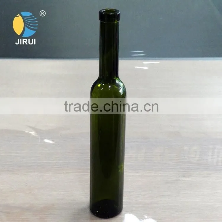 factory customized 375ml black green wine bottle with cork