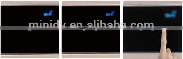 LED Backlight Smart Touch WiFi Remote Controlled Light Switch with Android & IOS APP for Instant and Timing Switch ON/OFF
