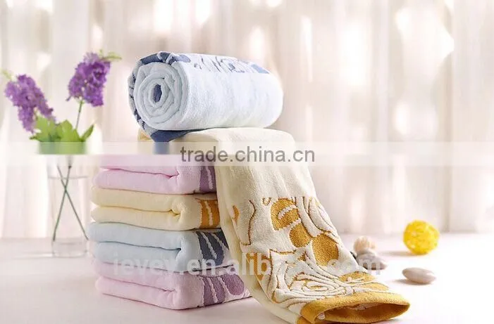 Best quality beautiful design jacquard fabric Egyptian cotton terry towel from China manufactory