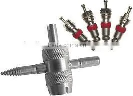 high heat tire valve stem for rubber snap in valve 4-Way Tire Valve Tool With 4 Valve Cores