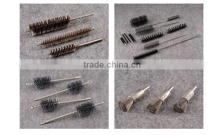 Hot sale steel wire round tube gun cleaning brushes