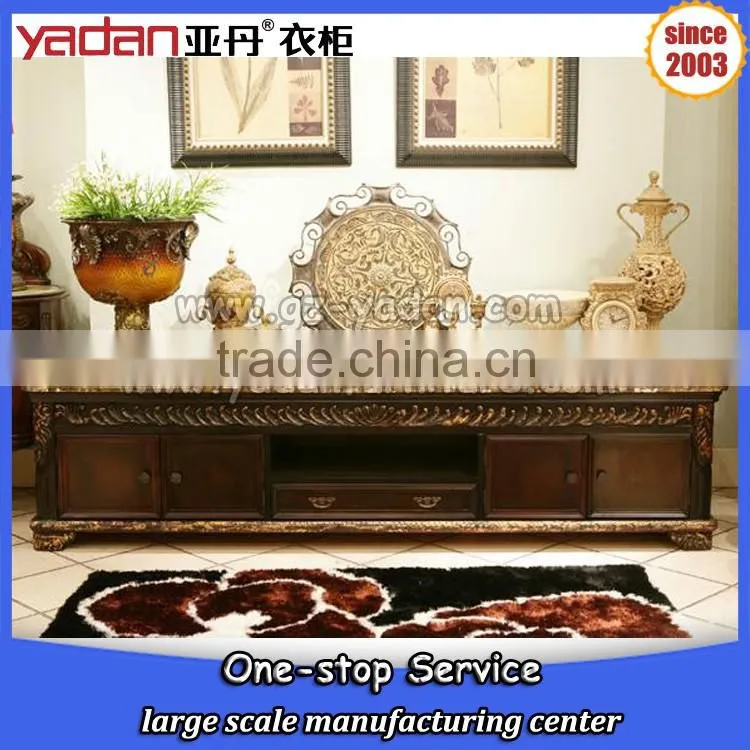 wooden marble tv stand pictures, design tv table furniture with drawers
