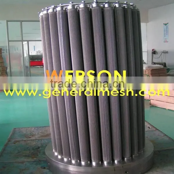 vickers hydraulic filter element,pleated filter cartridge in 316 s.s mesh