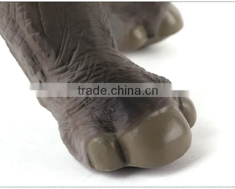Hot Sell Cool Dinosaur Toys Vinyl 17'' Black Rhinoceros Toy For children X012