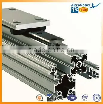 anodized silver aluminum extruded profiles 6060 t5 in CHINA