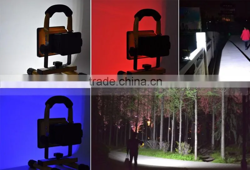 AC 90-240V 30W Die-casting Aluminum Rechargeable LED Flood Light Outdoor