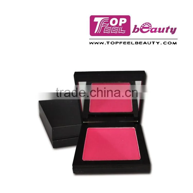 OEM! makeup cosmetics single blush palette with mirror