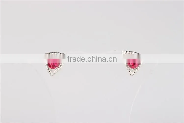 cheap wholesale stud earrings zircon silver jewelry