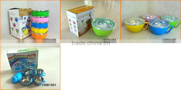 HS029 Plastic And Stainless Steel Combination Lunch Box