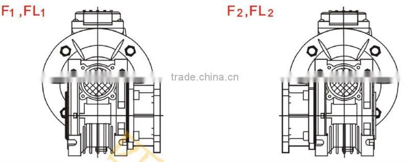 NMRV090 worm gear box, aluminum gear box, gear box