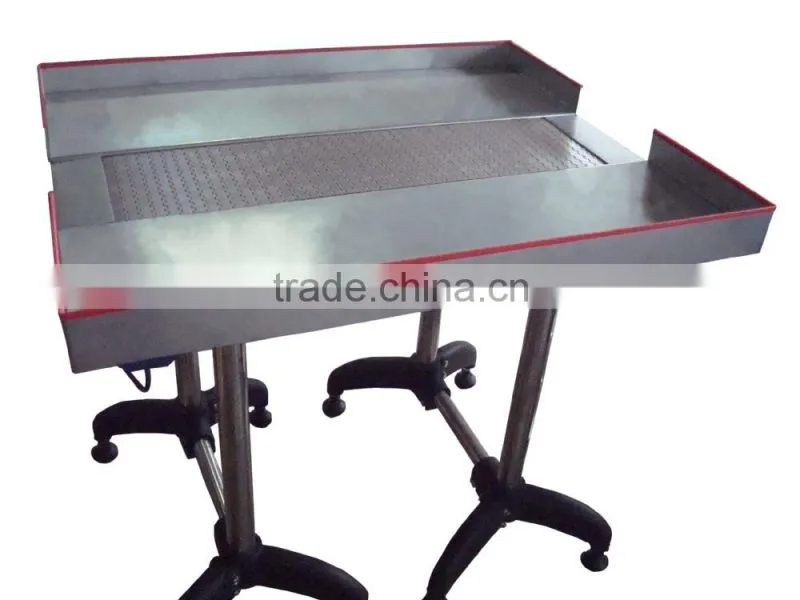 stainless steel work bench with conveyor