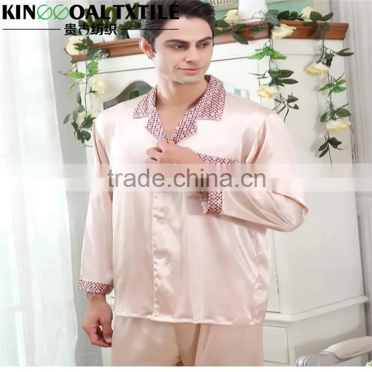 Plus Size 100% Silk Men night silk bedgown