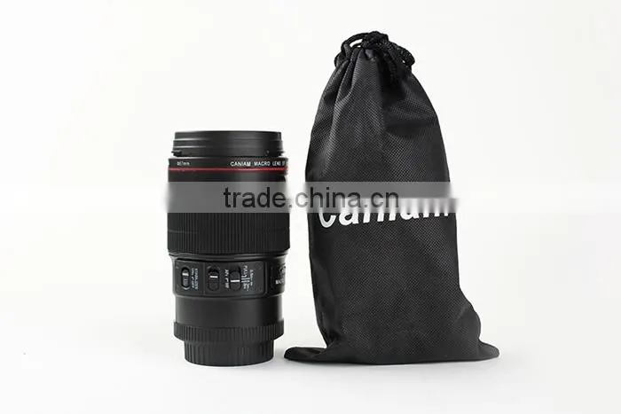 Black Micro Camera Stainless Steel Mug Lens Cup for Canon 10MM