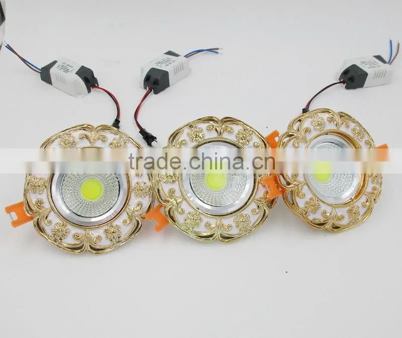 European LED Ceiling Light COB Lamp 3W 5w Resin + Aluminum LED Downlight