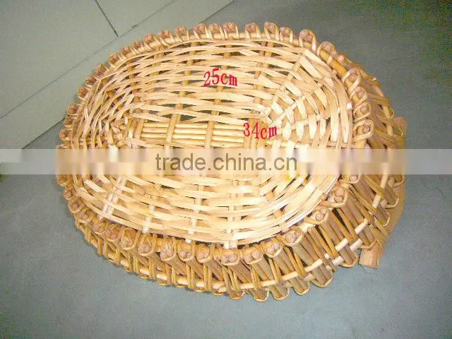 2013 new style honey willow storage basket with wood handle