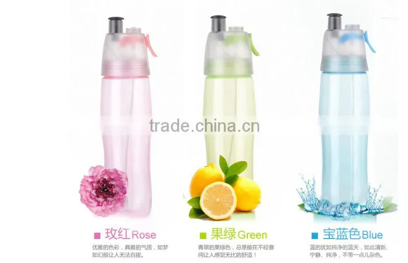 500ml Double wall PE Clear mist &sip Cool-Keeping water bottle
