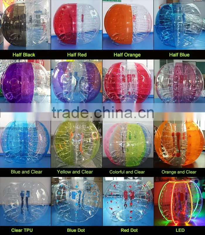 Hot in summer games funny bumper bubble football,inflatable jumbo fun ball