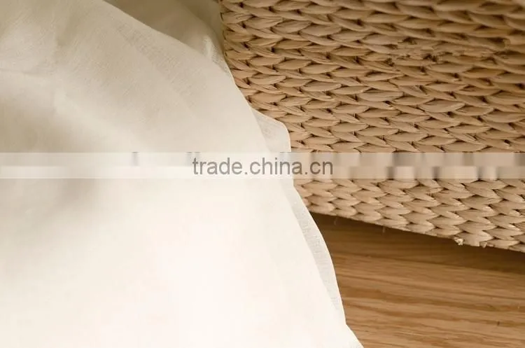 Plain coloured polyester linen curtain fabric