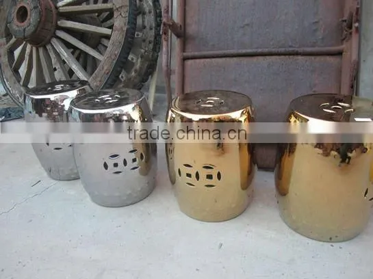 Chinese antique beautiful procelain drum stool