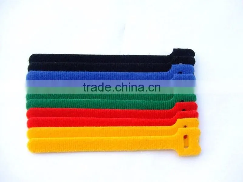 Assorted Adjustable Black Strap Hook Loop Reusable Cable Ties Organizer tidy