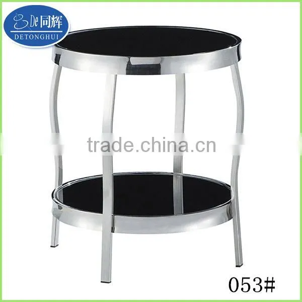 Luxury tempered glass square coffee table CJ-8326#