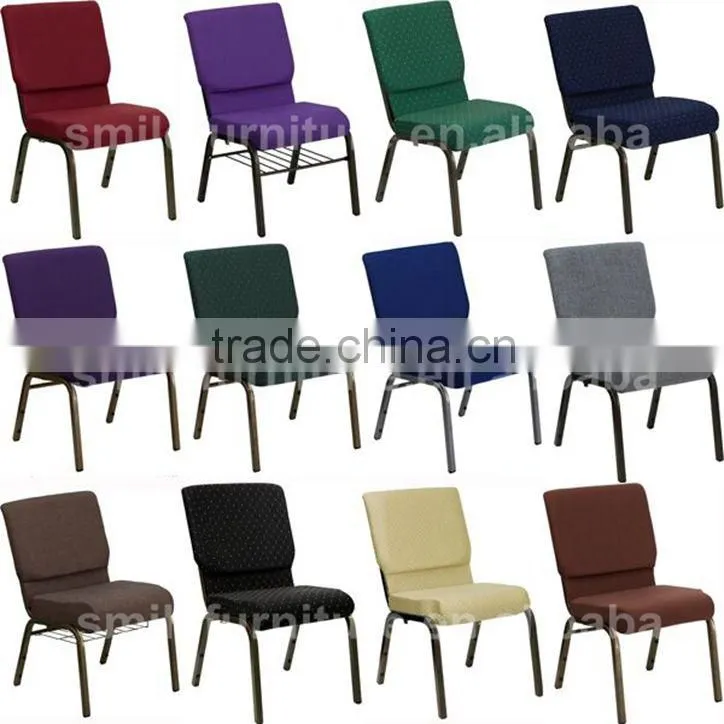 Burgundy fabric upholstery armless Chapel Chair with elegent design