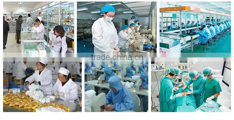2015 New arrival non woven blue elastic cuffs surgical gown