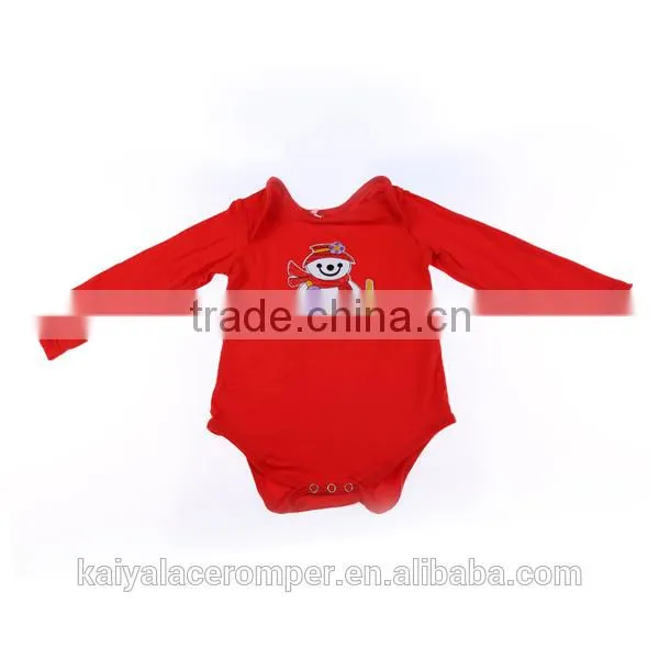 hot sale cotton printed christmas baby rompers wholesale