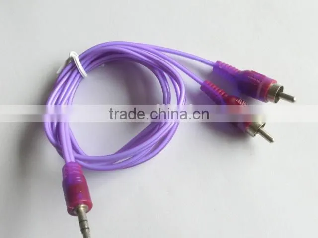 Hign quality reansparent DC 3.5 to 2 RCA cable