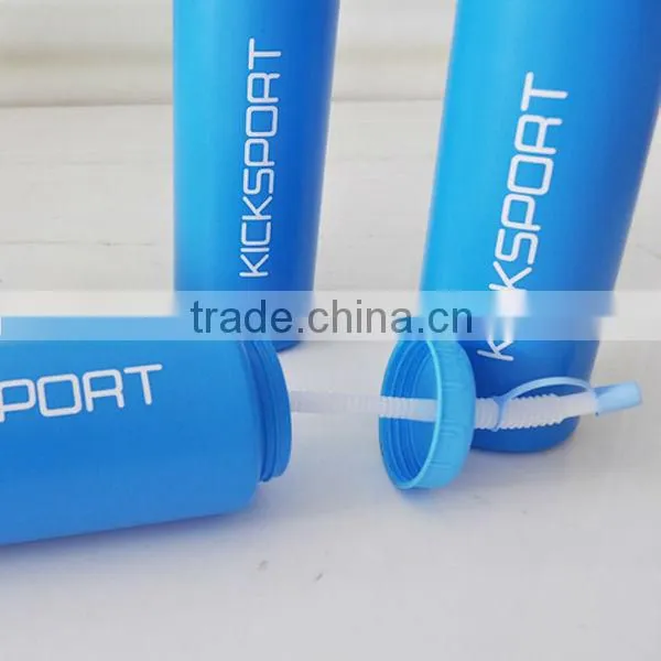 1000ml/32oz BPA free plastic sports bottle with straw lid