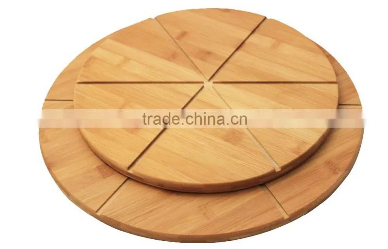 extra-large organic and eco-friendly bamboo pizza cutting board and chopping board set factory directly