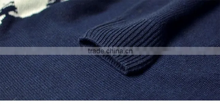 Men's round collar pure colour sweater for european style sweaters