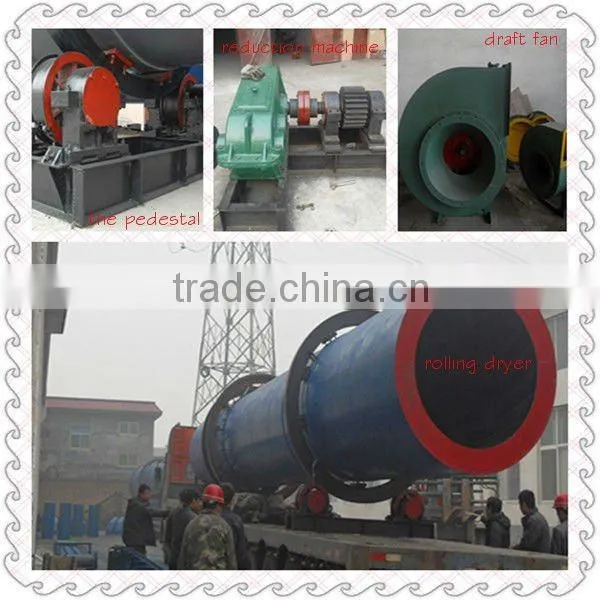 Low noise 2.2m*18m chicken manure rotary drier for compound fertilizer