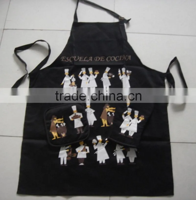 Kitchen apron set,cotton apron set for home using-33